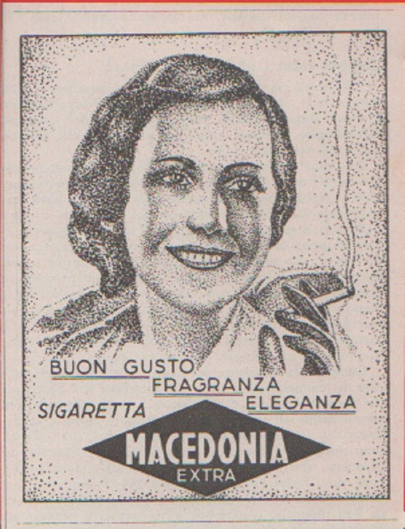 Advertising - Sigarette Macedonia - Pubblicità 1938