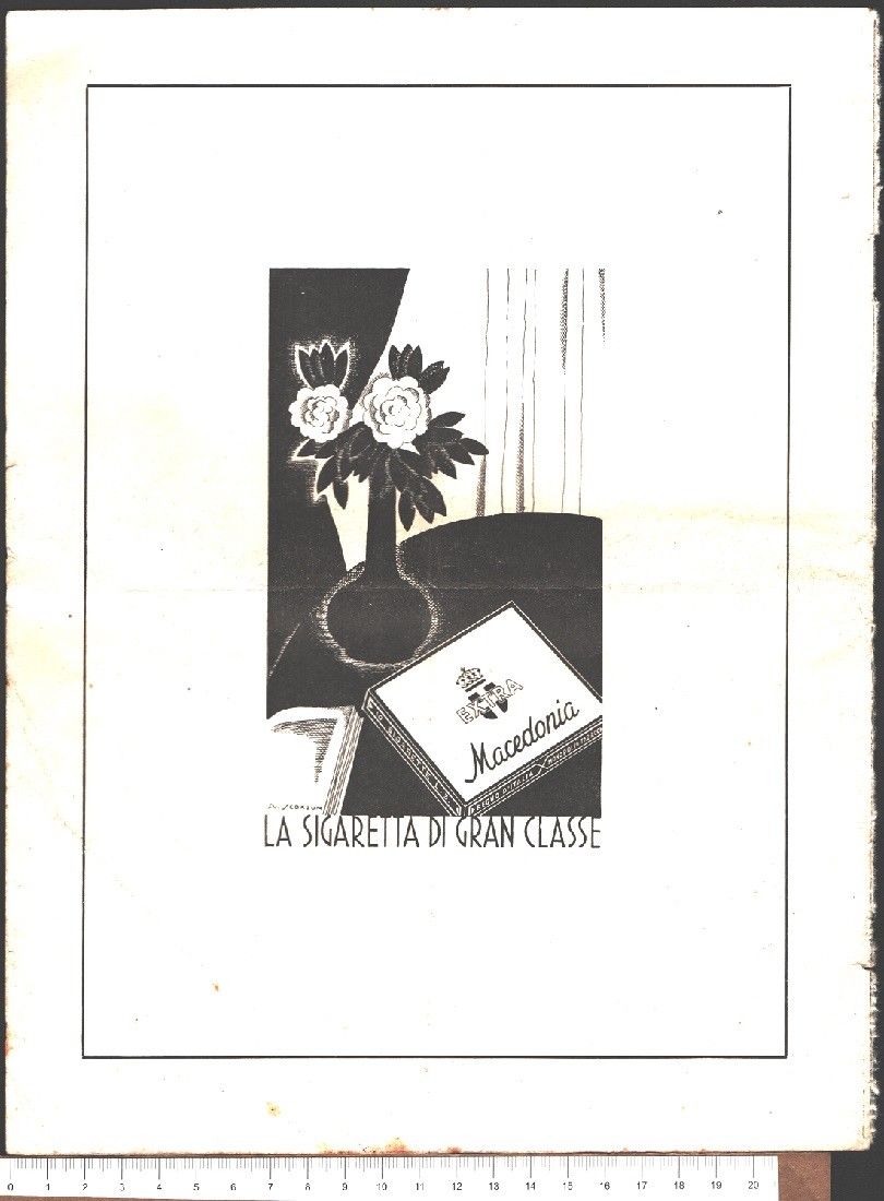 Advertising - Sigarette Macedonia - Pubblicità 1942