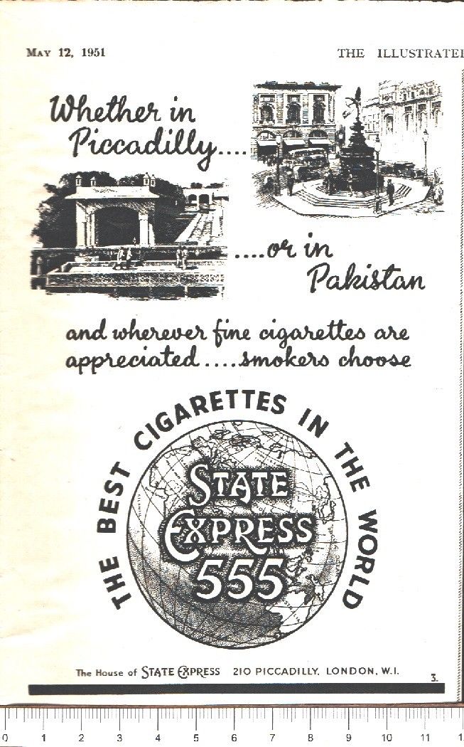Advertising - Sigarette State Express 555 - Pubblicità 1951