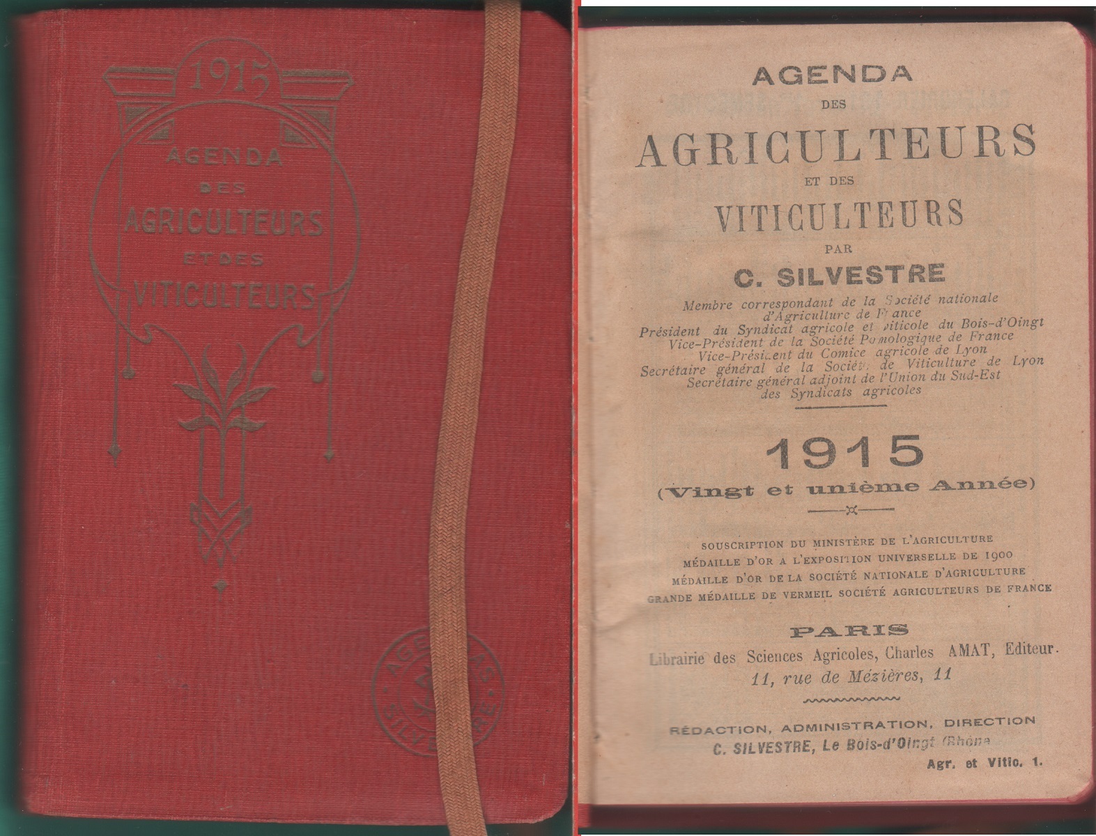 Agenda des agriculteurs et des viticulteurs 1915