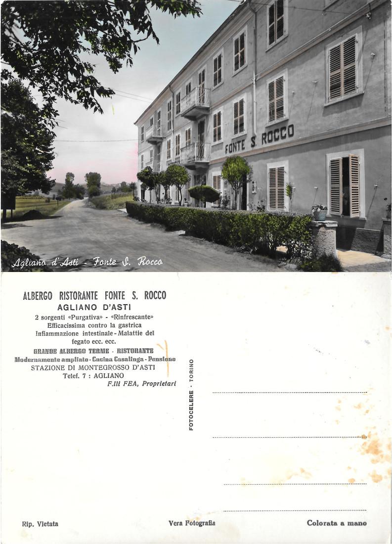 Agliano d'Asti. Fonte S. Rocco. Grande albergo terme. Non viaggiata