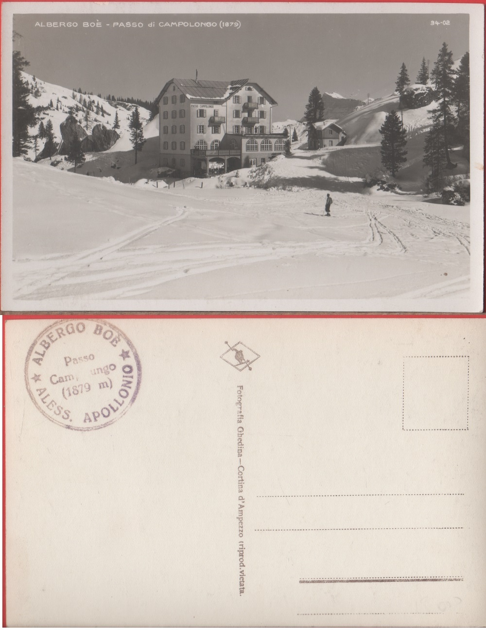 Albergo Boè. Passo di Campolungo. Non viaggiata