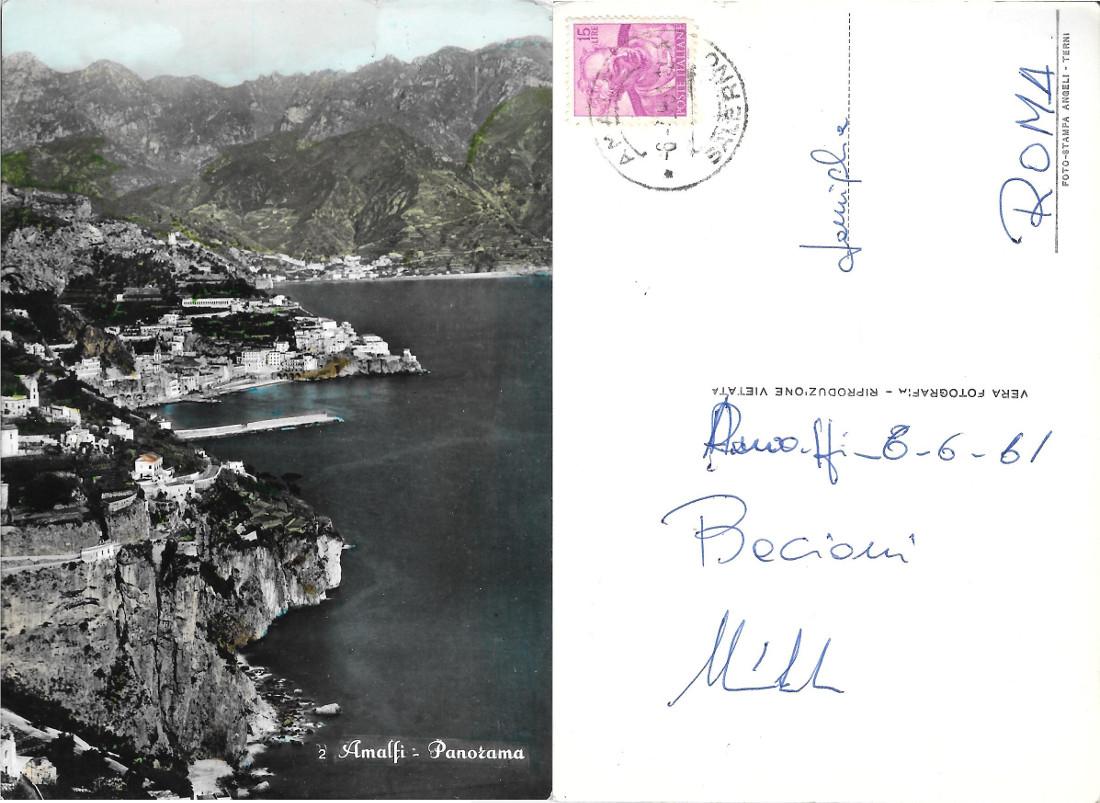 Amalfi. Viaggiata 1961