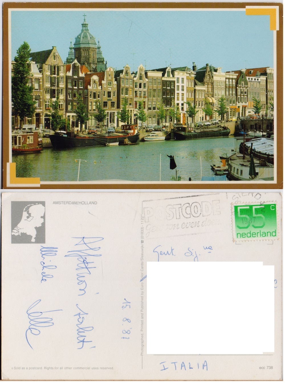 Amsterdam. Viaggiata 1987
