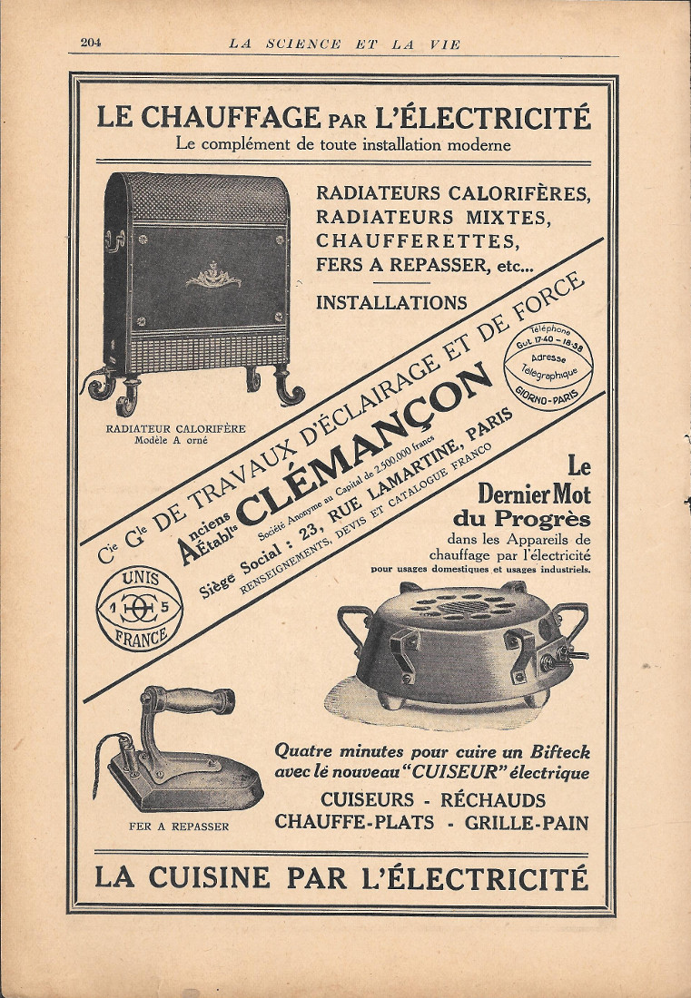 Anciens Etabl.ts Clemancon - Advertising 1920