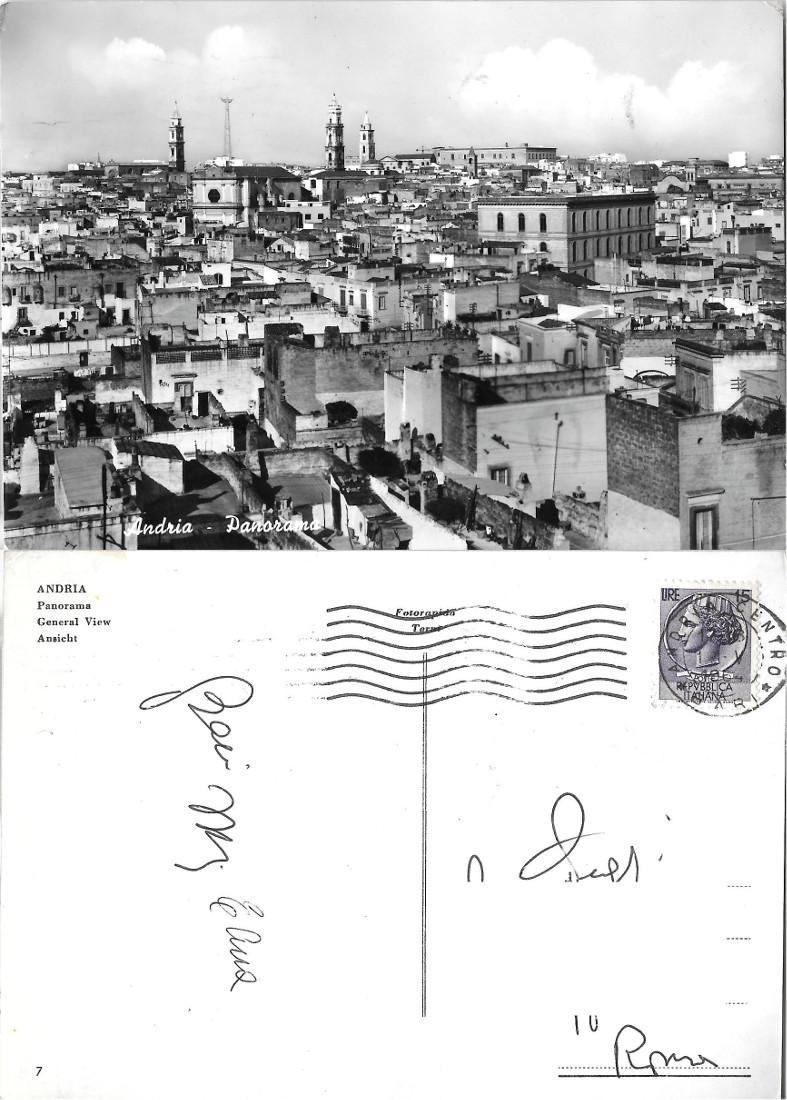 Andria. Panorama. Viaggiata 1964