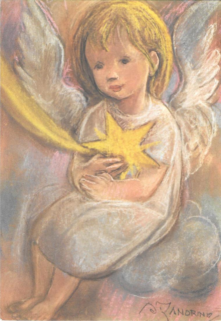 Angelo con stella cometa (Adelina Zandrino). Non viaggiata