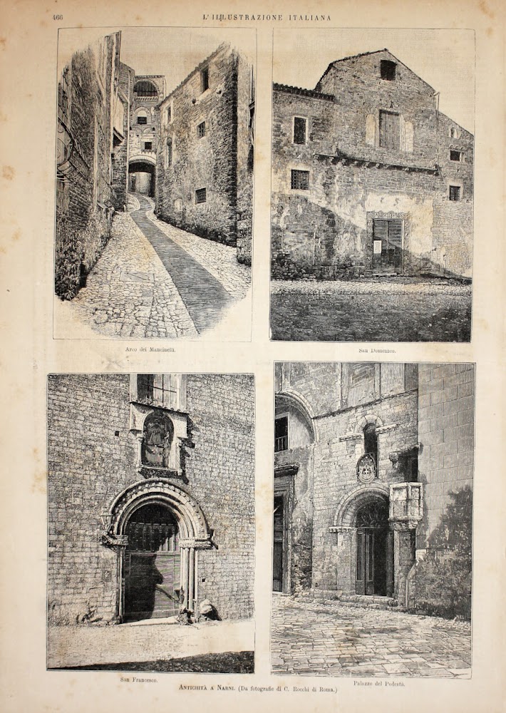 Antichità a Narni. Stampa 1889
