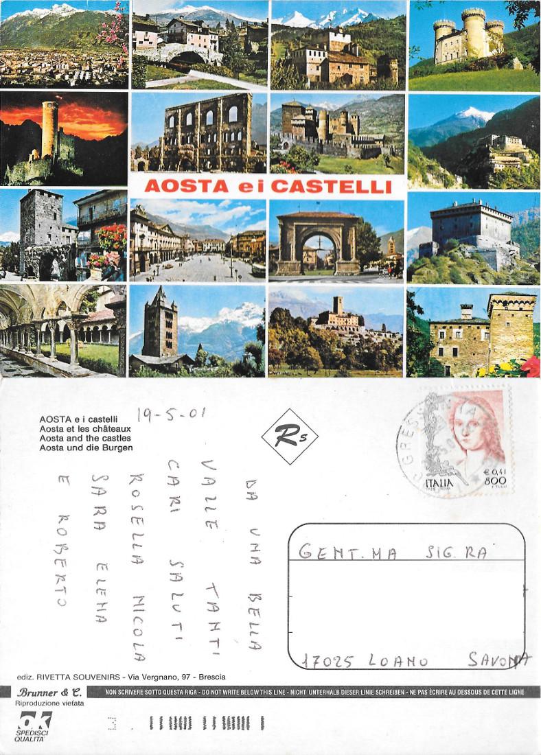 Aosta. I castelli. Viaggiata 2001