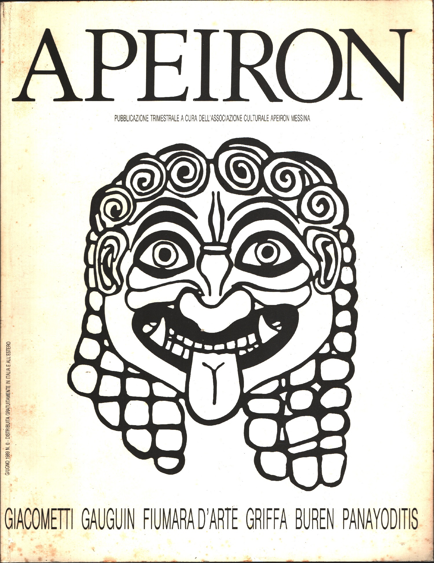 Apeiron. Rivista Ass. Culturale Apeiron Messina. 1989 n. zero
