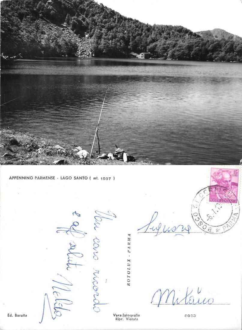 Appennino Parmense. Lago Santo. Viaggiata 1961