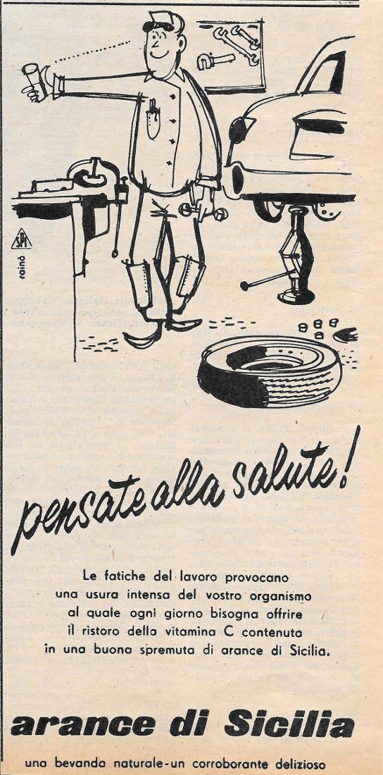 Arance di Sicilia. Advertising 1956