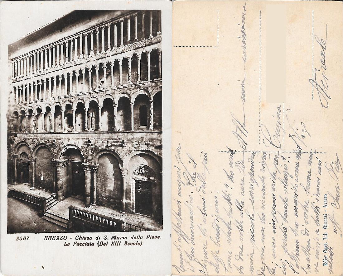 Arezzo. Chiesa di S. Maria della Pieve . Scritta