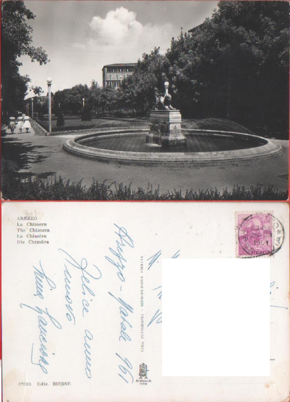 Arezzo. La Chimera. Viaggiata. 1961