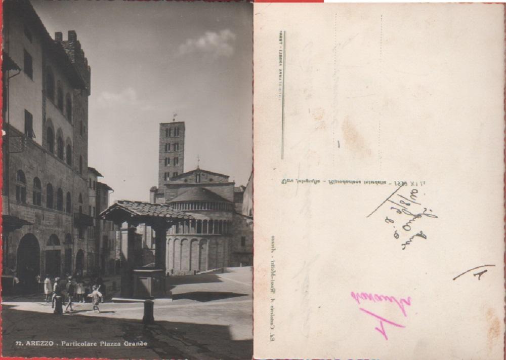 Arezzo. Particolare Piazza Grande. Non viaggiata, datata 1940