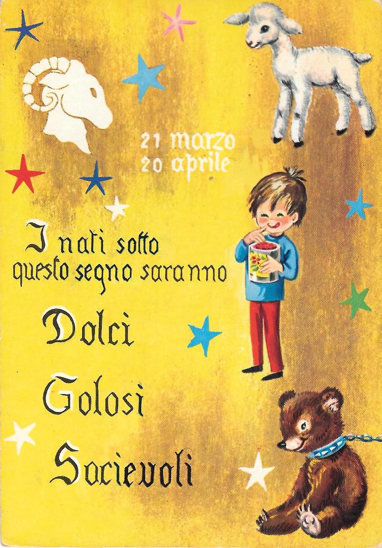 Ariete. Cartolina segno zodiacale. Edizioni Cecami. Non viaggiata