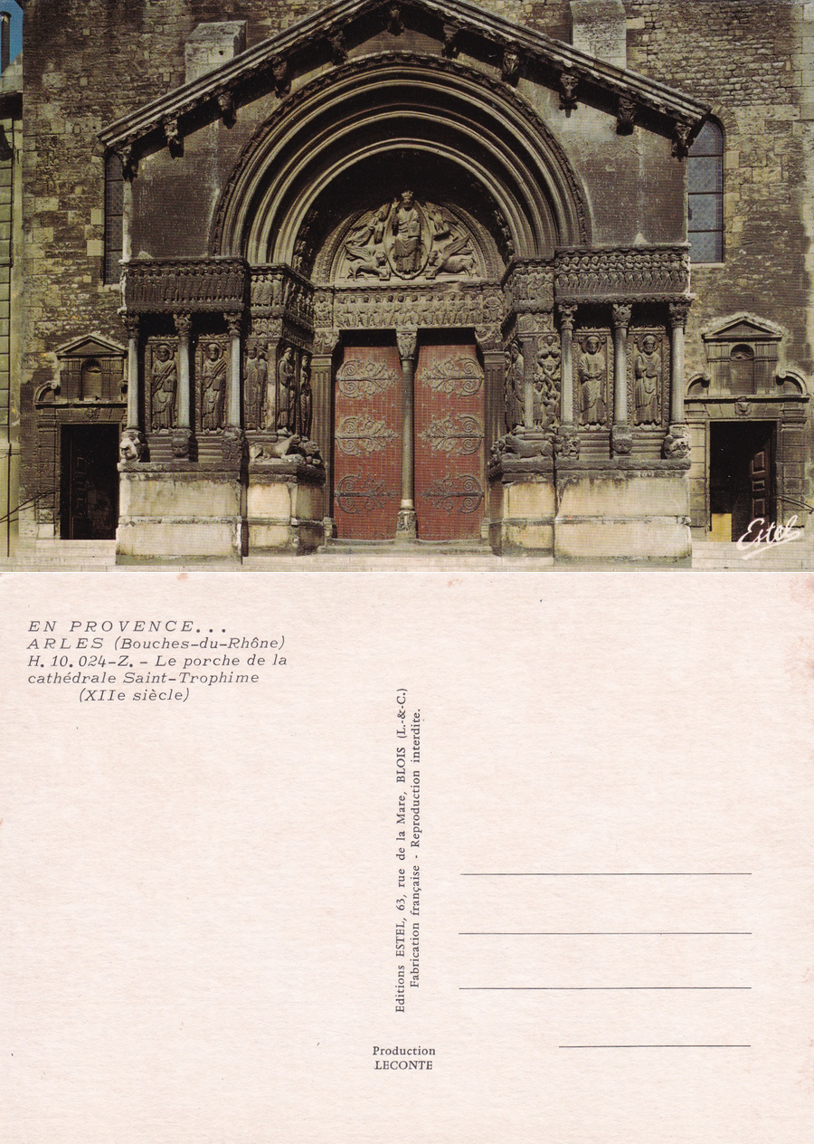 Arles. Le porche de la cathedrale Saint-Trophine. Non viaggiata