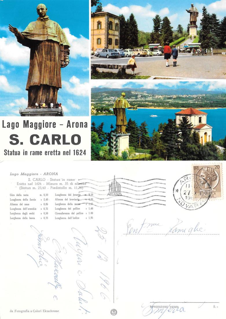Arona. San Carlo. Vedute. Viaggiata 1966
