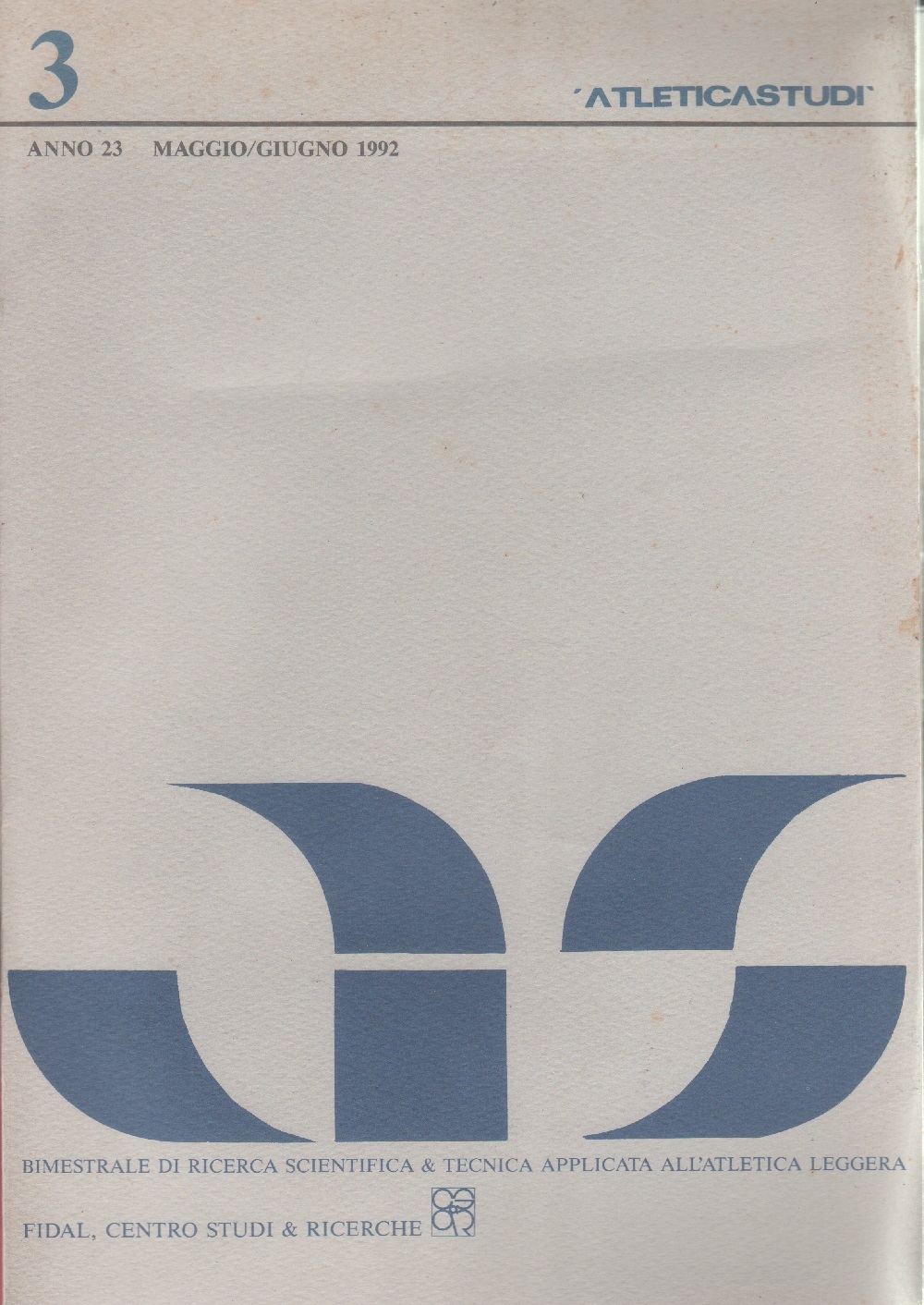 AS. Atletica studi. Anno XXIII n. 3, 1992