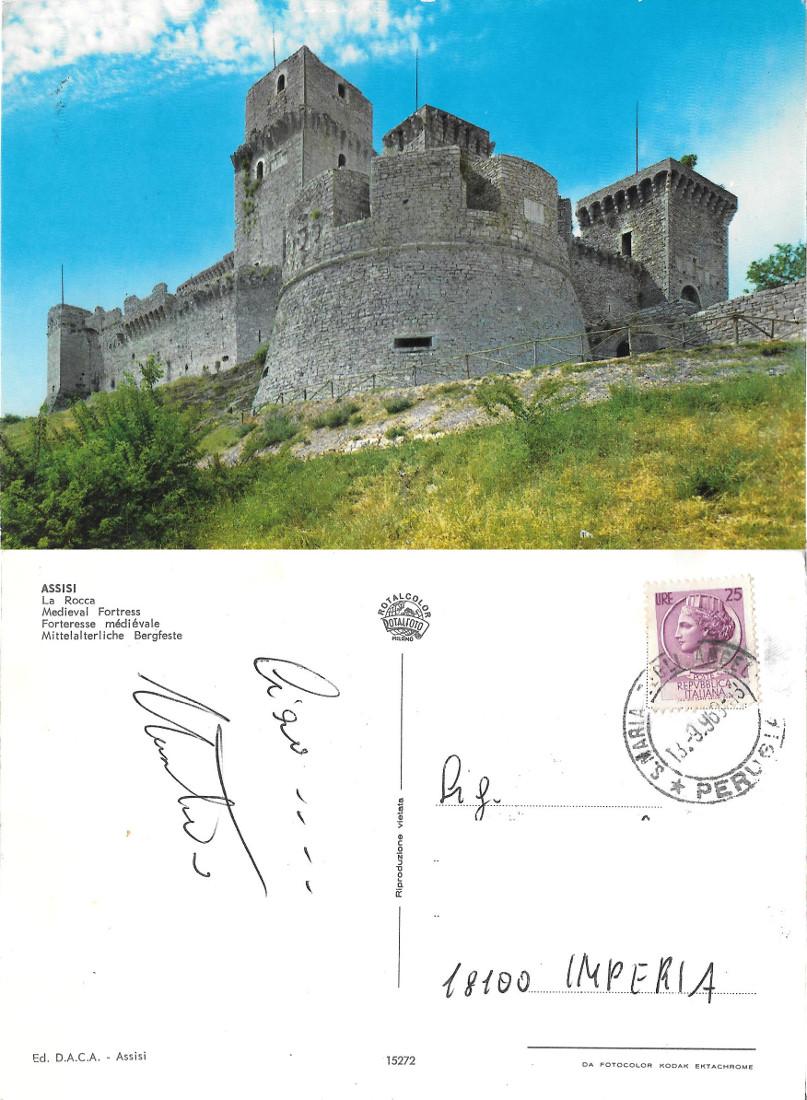 Assisi. La Rocca. Viaggiata 1996