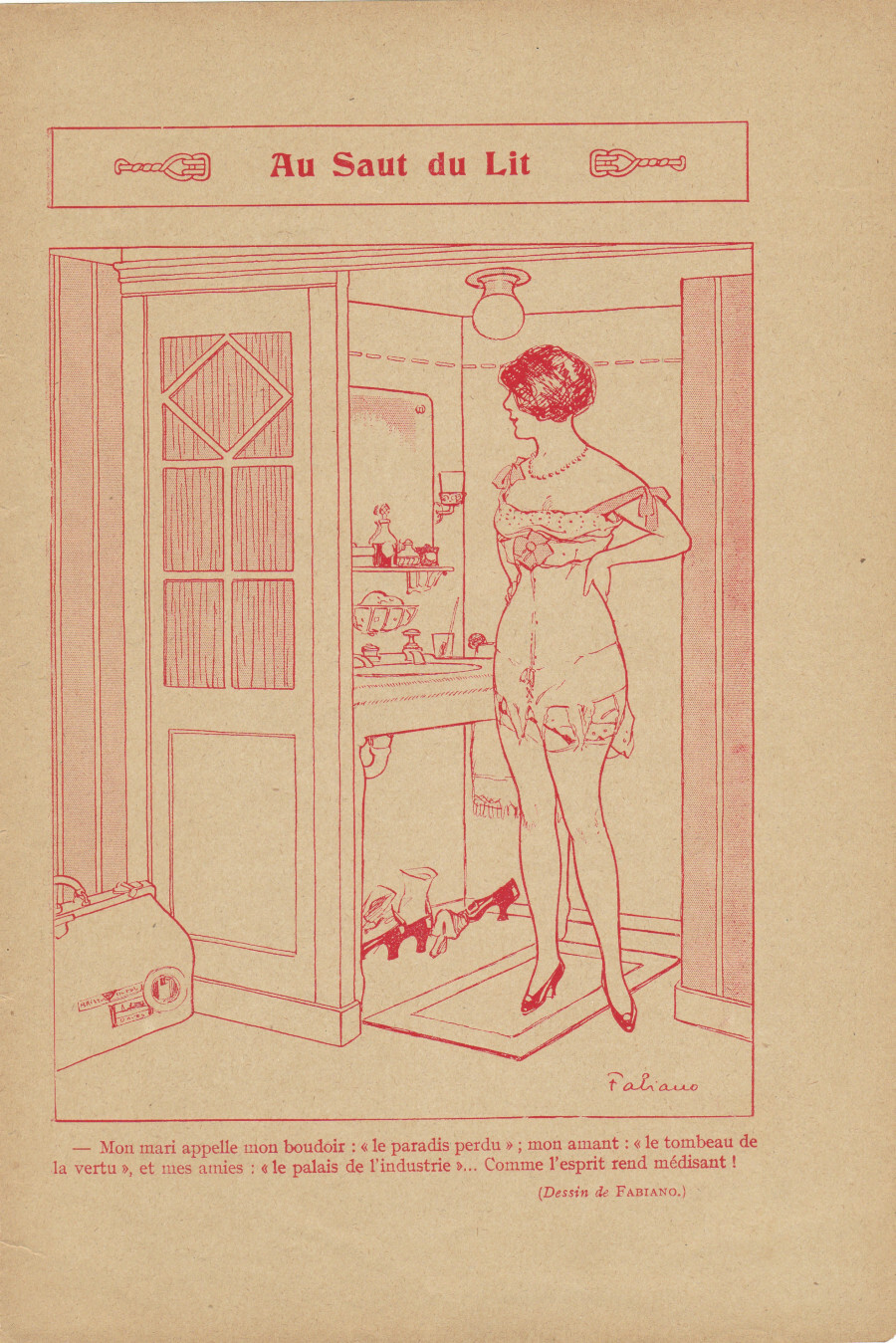 Au saut du lit. (ill. Fabiano). Stampa 1913