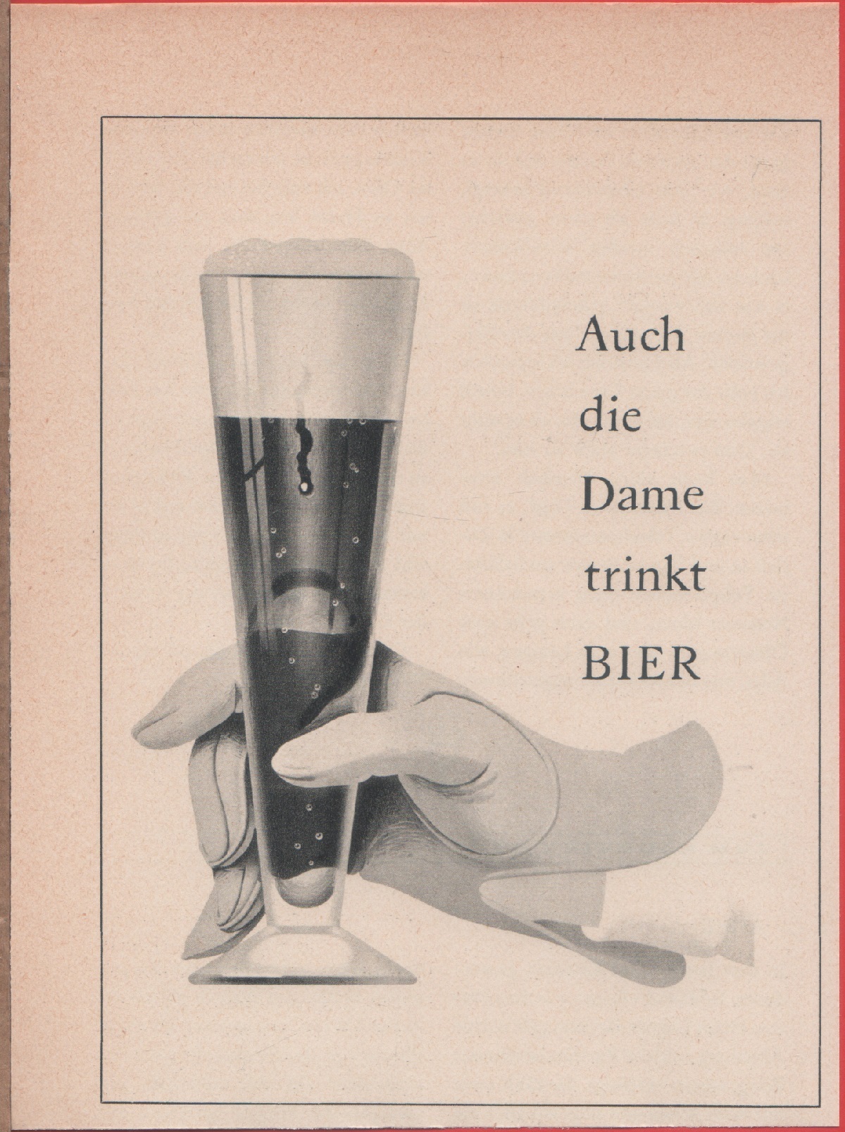Auch die Dame trinkt Bier. Advertising 1961