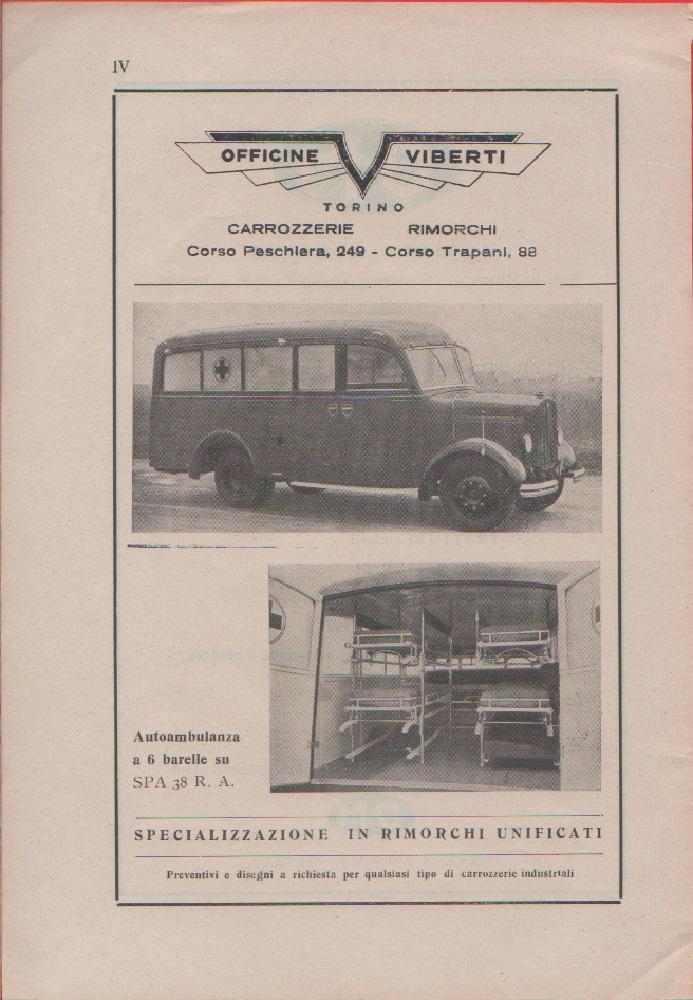 Autoambulanza a 6 barelle su SPA 38 R.A. Officine Viberti. …