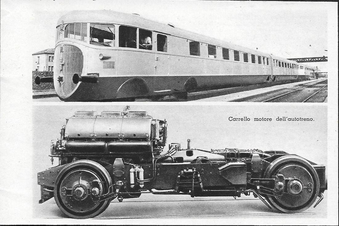 Autotreno Fiat e Carrello motore dell'autotreno. Stampa 1937
