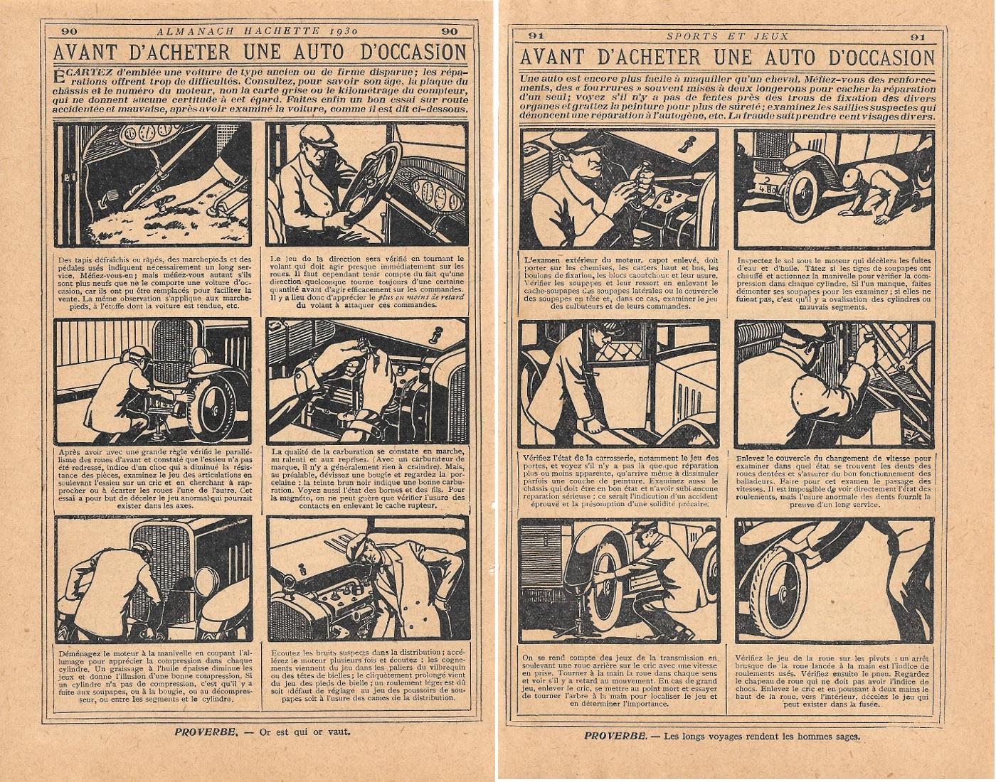 Avant d'acheter une auto d'occasion. Stampa 1930