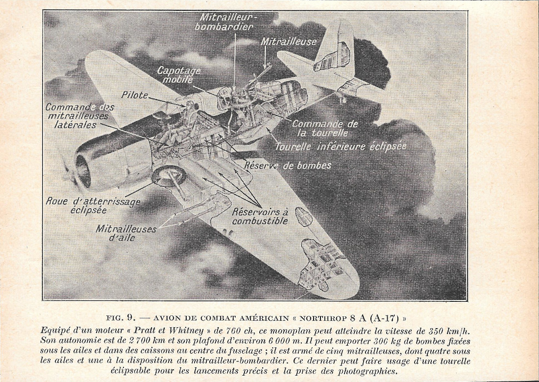 Avion de combat américan Northrop 8A A17 - Immagine 1938