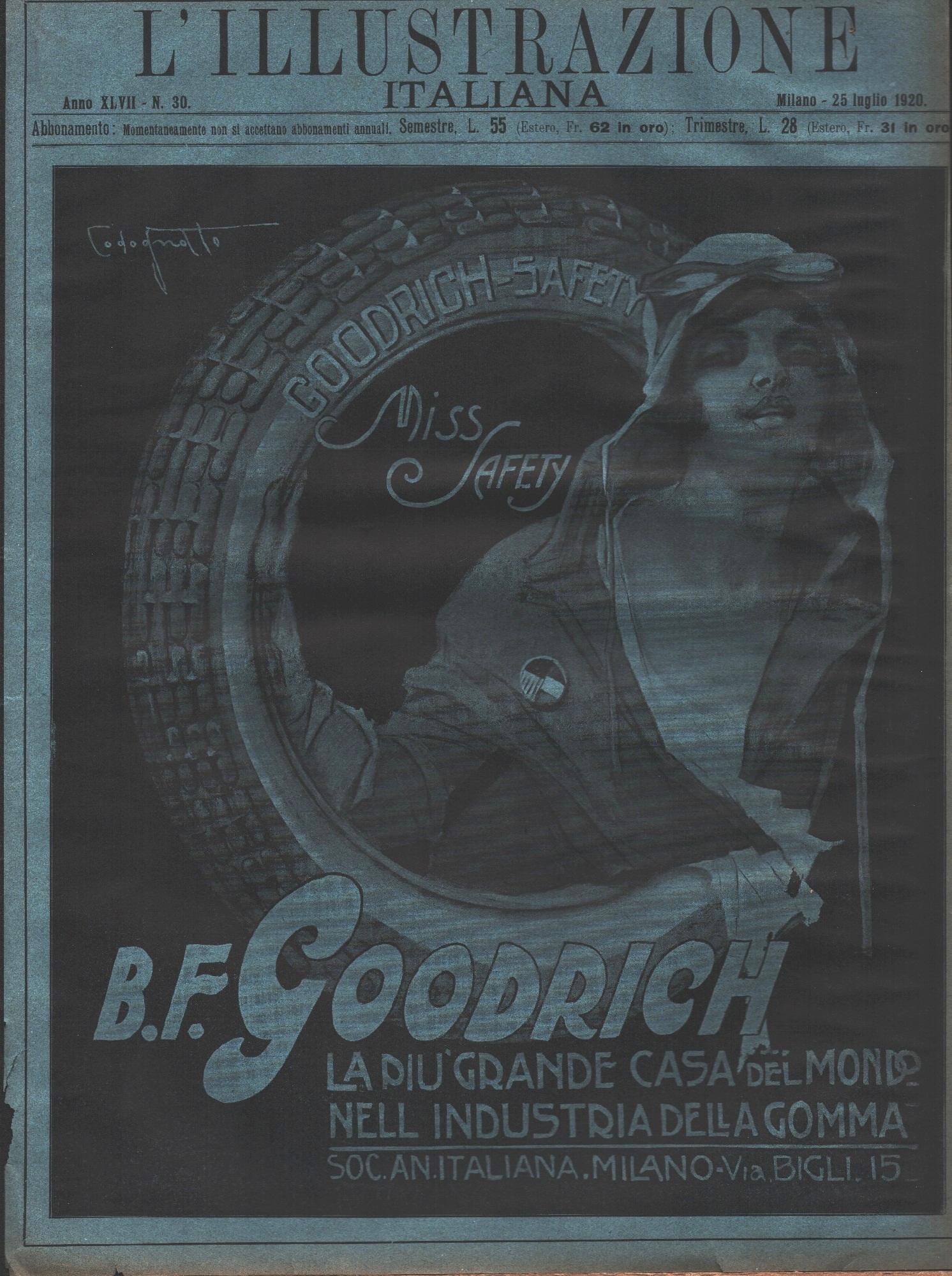B.F. Goodrich. Miss Safety. Advertising 1919