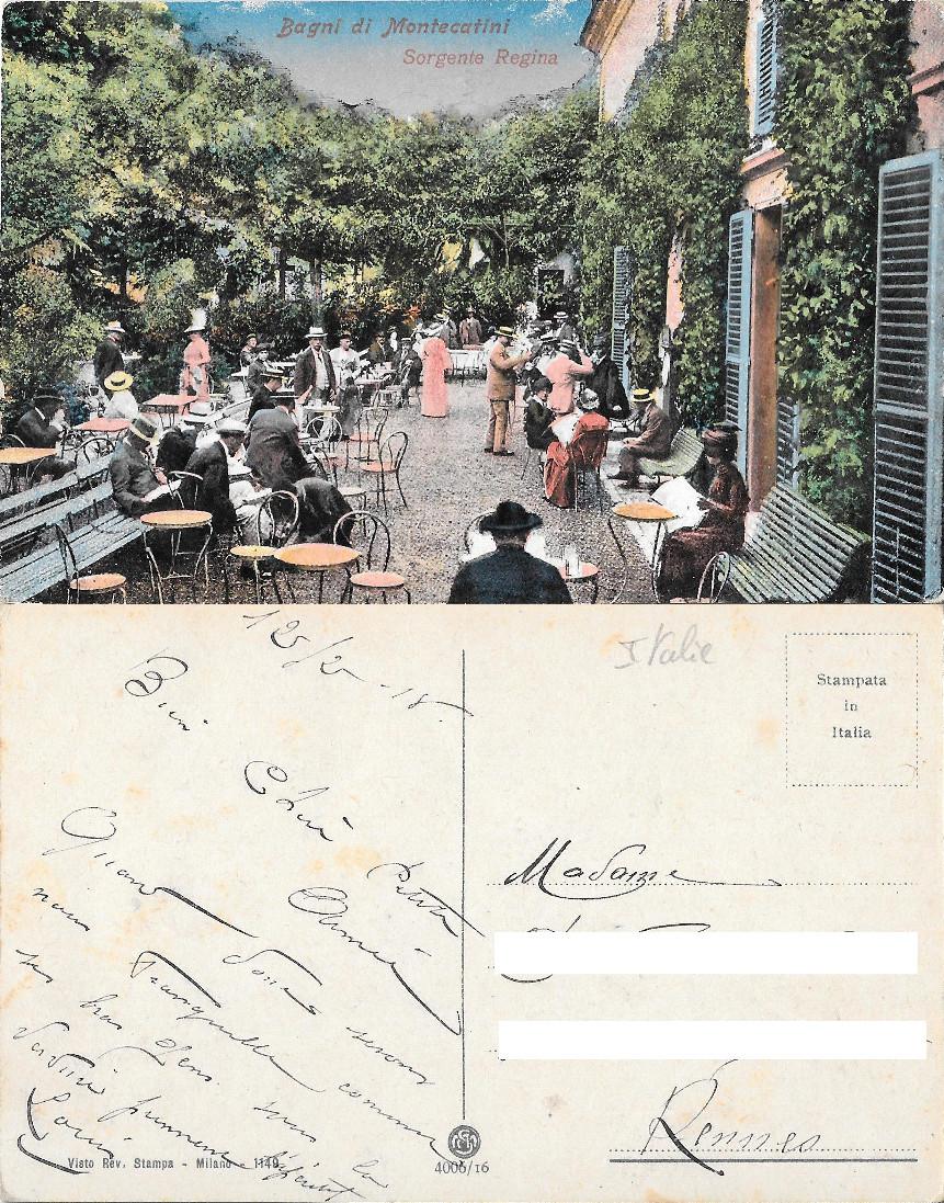 Bagni di Montecatini. Sorgente Regina. Viaggiata 1918