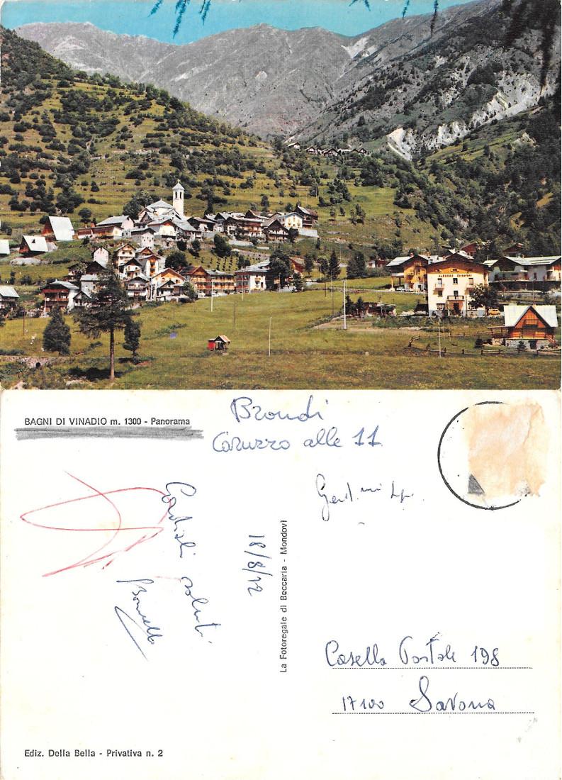 Bagni di Vinadio. Panorama. Viaggiata 1972