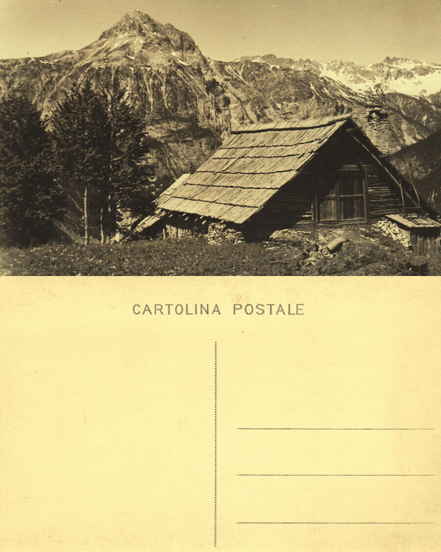 Baita in montagna. Non viaggiata