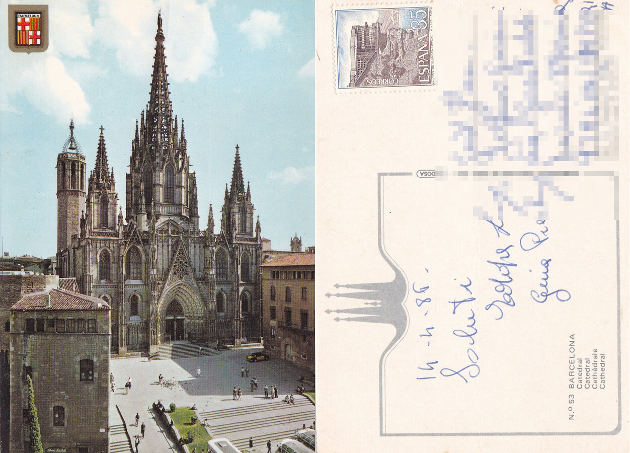 Barcelona. Catedral. Viaggiata 1986