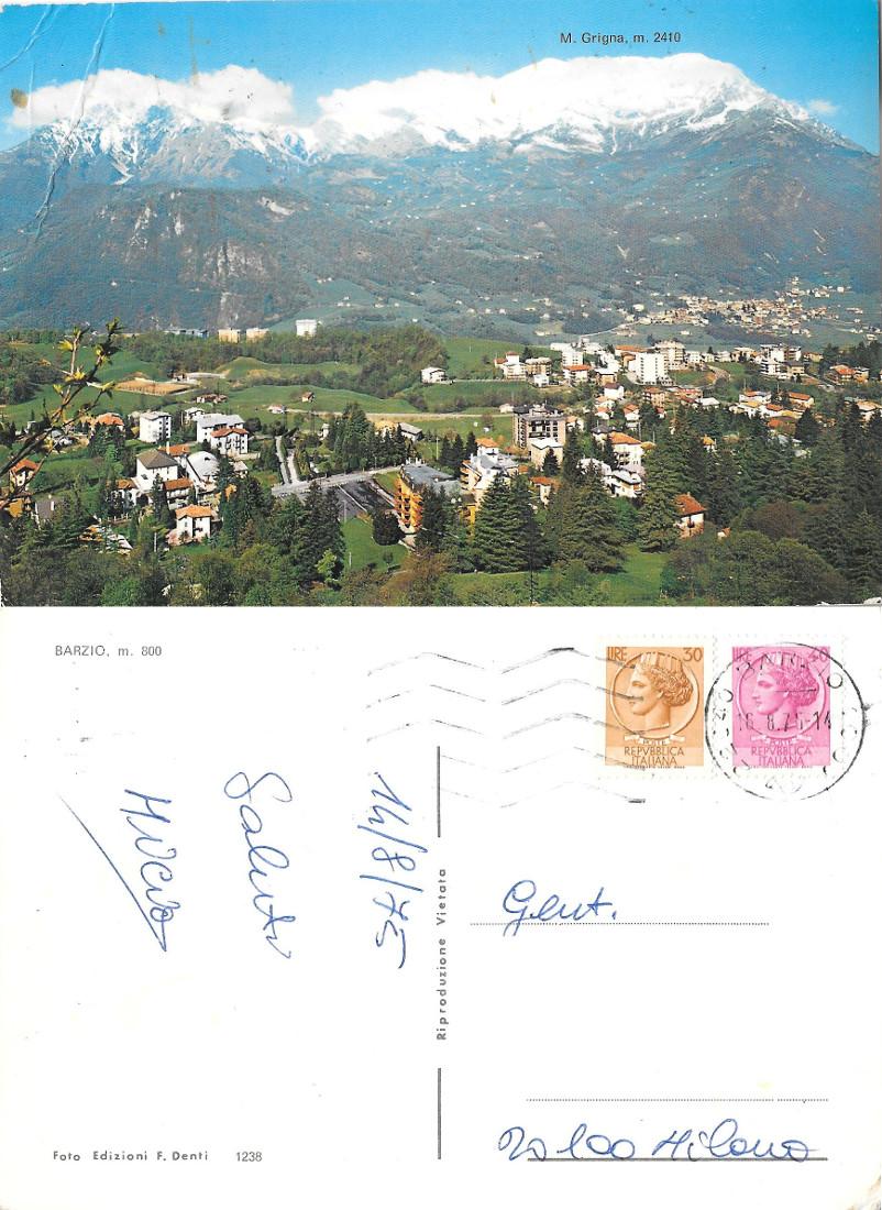 Barzio (LC). Viaggiata 1975