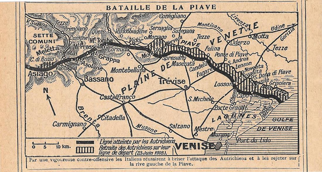 Bataille de la Piave. Stampa 1919