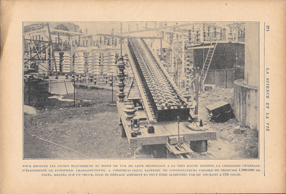 Batterie de condensateurd de 1.00.000 volts, GEE Pittsfield - Immagine …