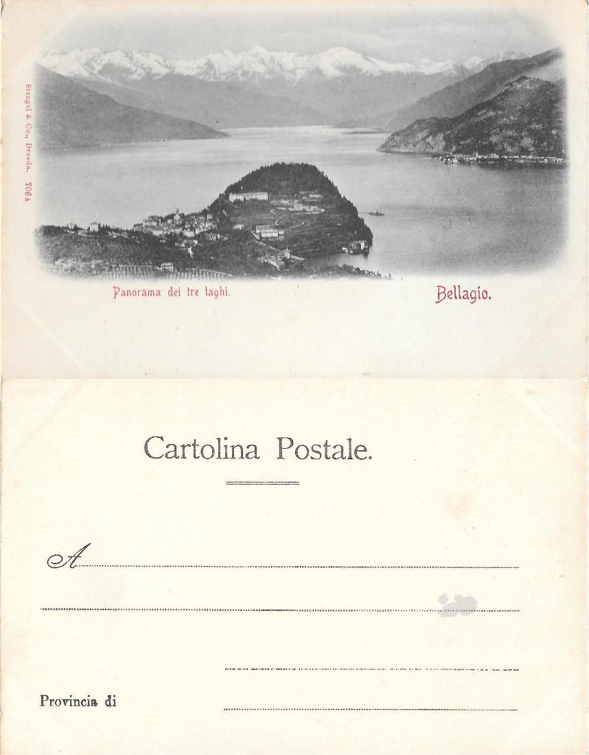 Bellagio. Panorama dei tre laghi. Non viaggiata