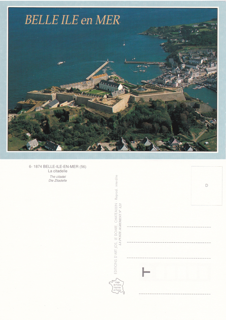 Belle-Ile-en-Mer. La citadelle (Bretagna). Non viaggiata