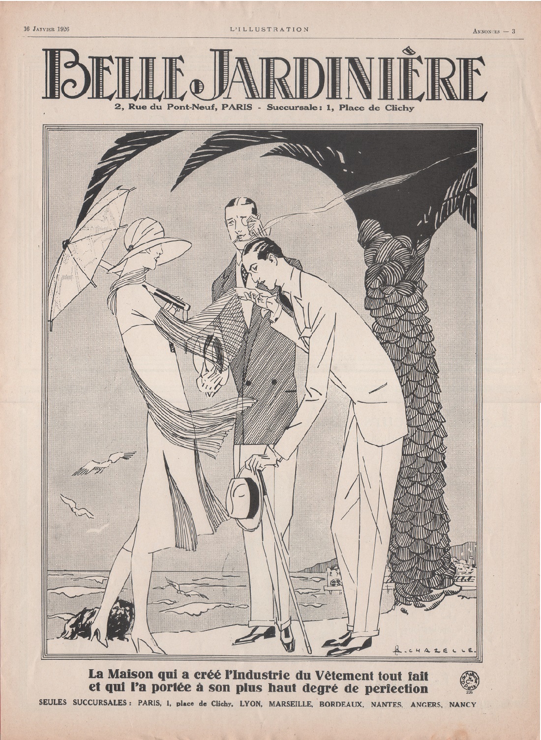 Belle Jardiniere. Advertising 1926