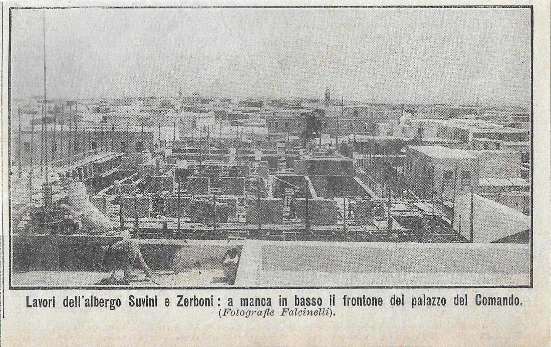 Bengasi. Lavori dell'albergo Suvini e Zerboni. Stampa 1912