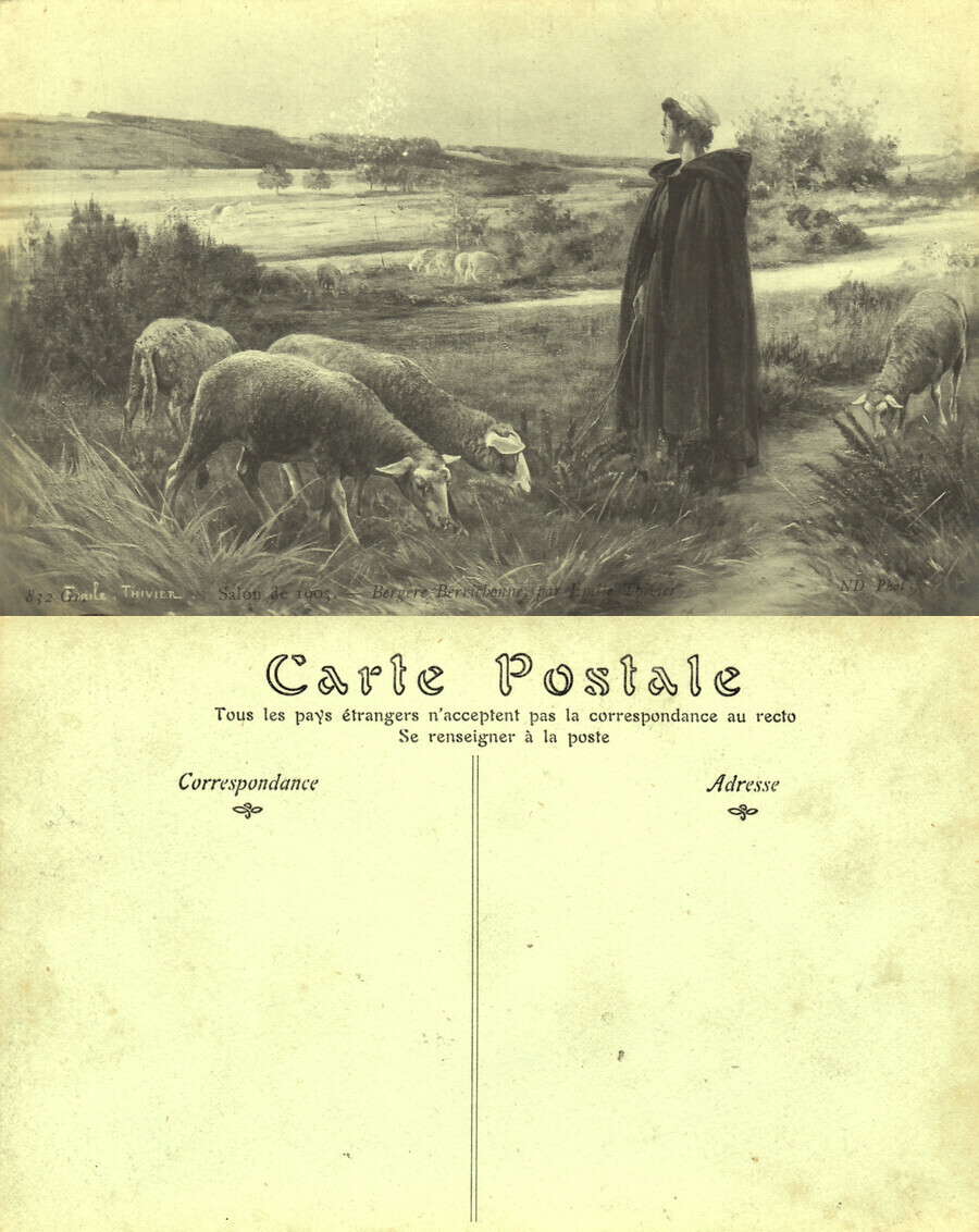 Berger berrichonne ( Émile Thivier) Salon de 1905. Non viaggiata