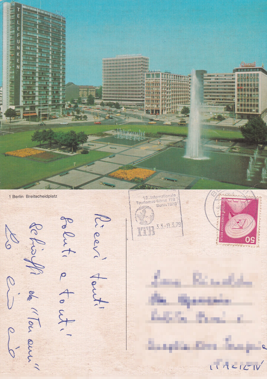 Berlino. Breitscheidplatz - Viaggiata 1979