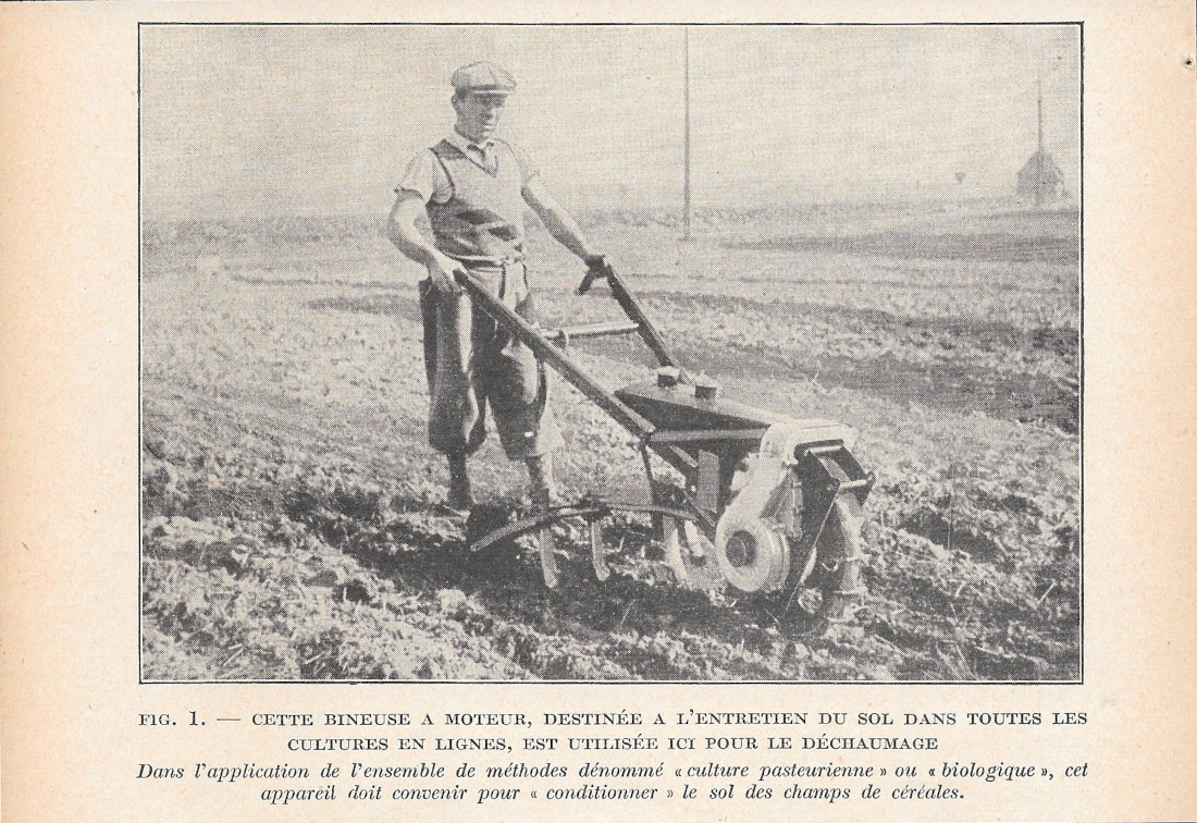 Bineuse a moteur destinee a l'entretien du sol dans le …