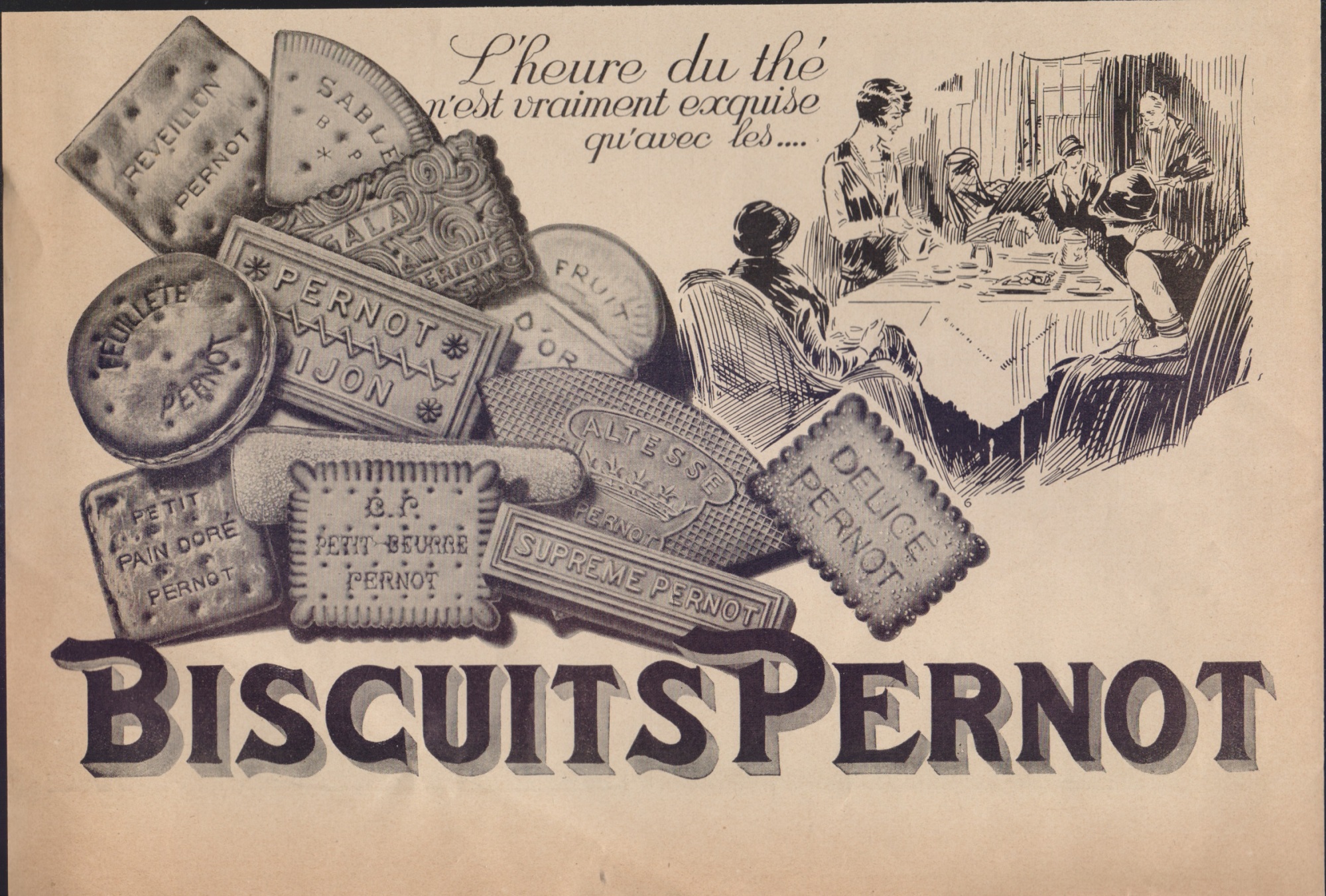 Biscuits Pernot. Advertising 1926