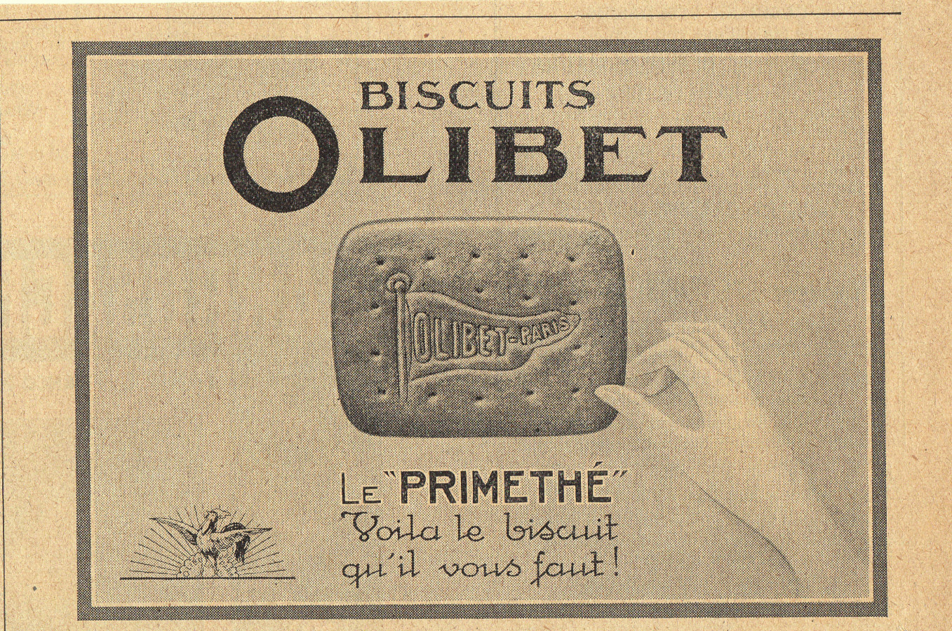 Bisquits Olibet. Advertising 1926