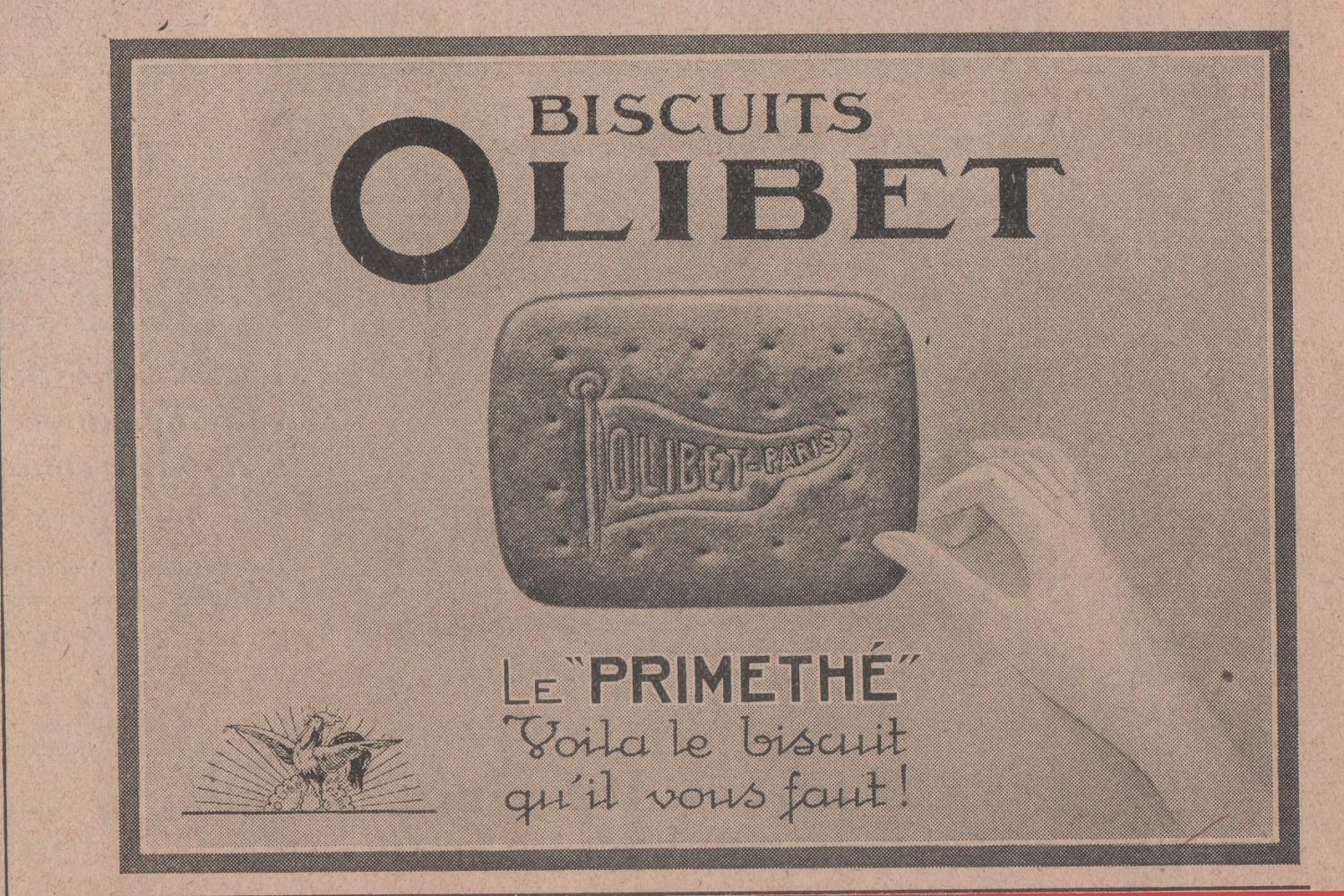 Bisquits Olibet. Advertising 1926