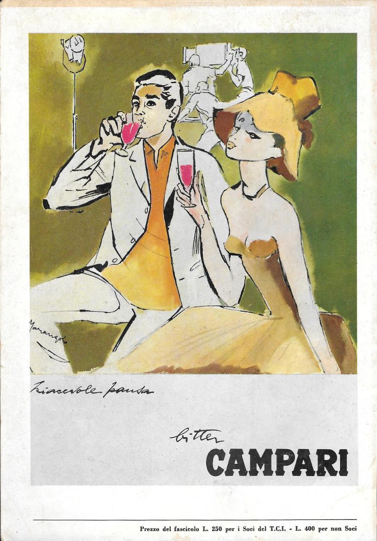 Bitter Campari piacevole pausa (F. Marangolo). Advertising 1964