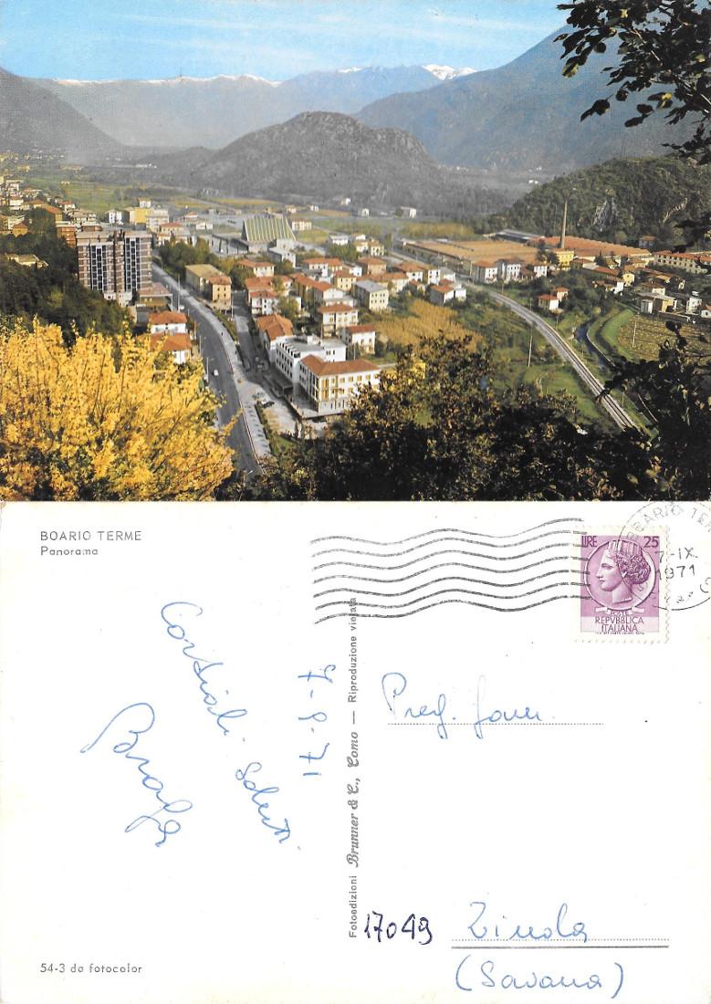 Boario Terme. Panorama. Viaggiata 1971